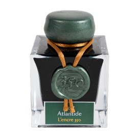 Jacques Herbin - Ref H15139 - Ink for Fountain Pens & Rollerball Pens - Vert Atlantide - 50ml Bottle - 350th Anniversary