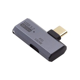 xiwai USB-C Splitter, 1 Input, 2 Outputs, Charging Port, Type C Connector, USB 3.0, 10 Gbit/s, Data OTG and 100W PD Power Supply for Laptop, Tablet, Phone