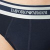 Emporio Armani Men's Stretch Cotton Shiny Logoband Brief, Marine, L