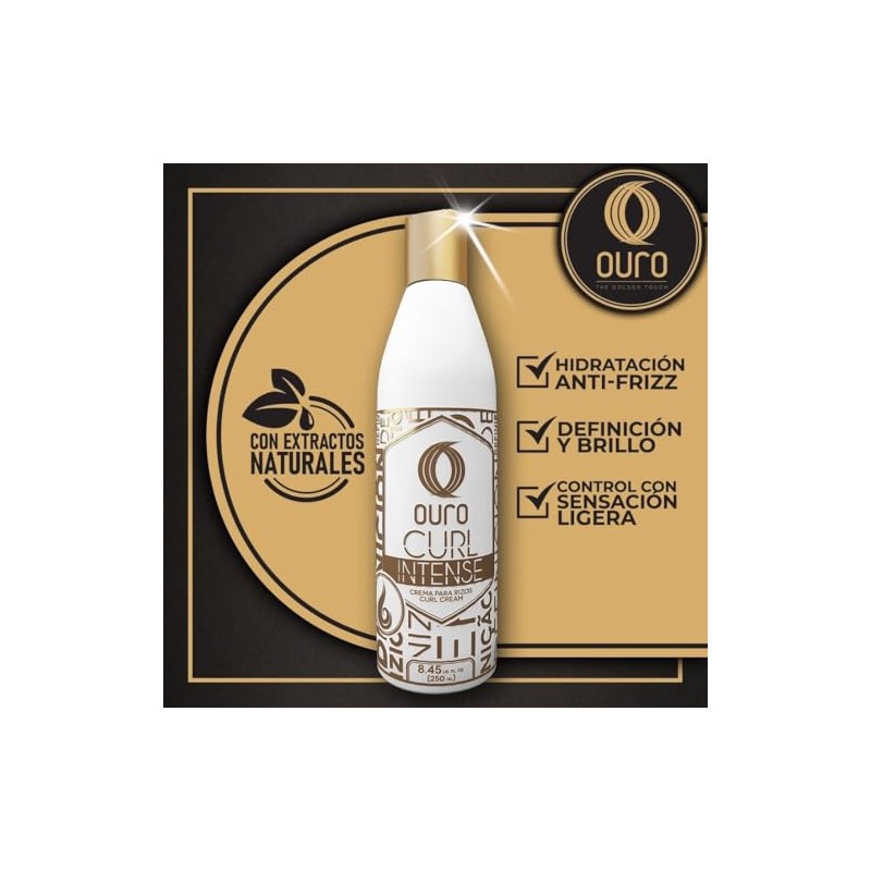 Ouro CURL INTENSE Crema para Rizos 250 ml.