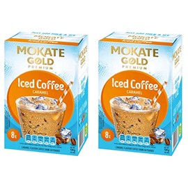 mokate Gold Premium iced coffee Caramel 2 boxes x 8 sachets total 16
