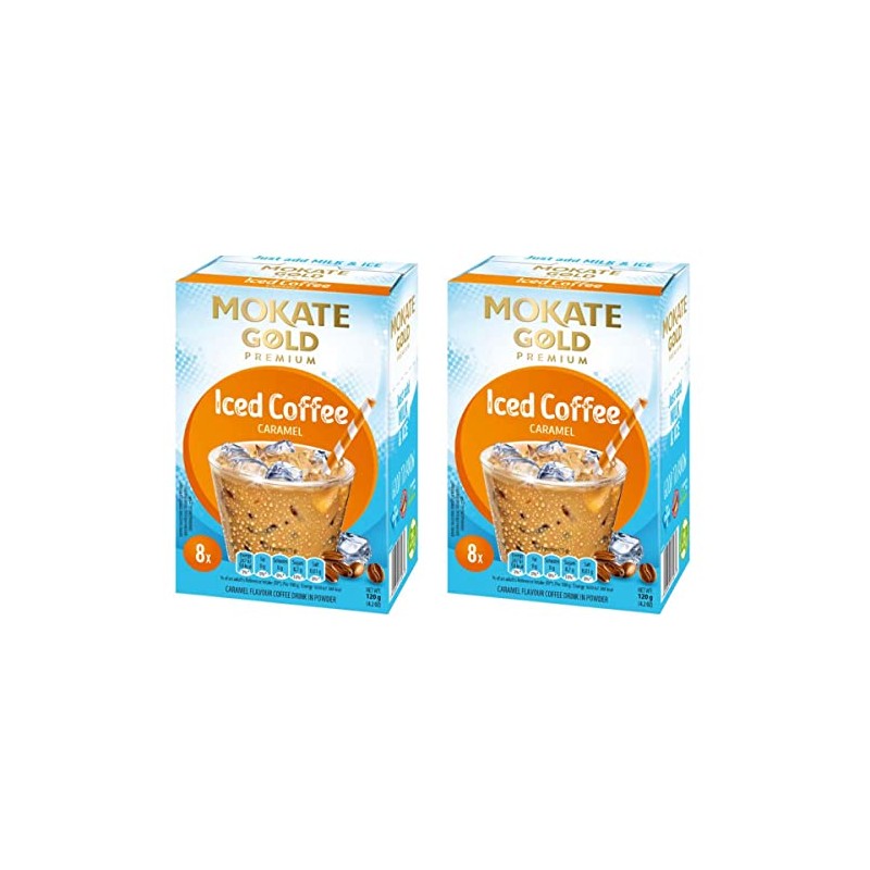 mokate Gold Premium iced coffee Caramel 2 boxes x 8