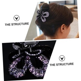 FOMIYES 4pcs Shiny Rhinestone Hair Claw Clip Lightweight Hair Accessories for Women for Everyday Use Smooth Surface to Protect for Bun and Updo Styles
