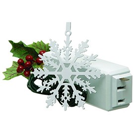 Xodus Innovations 1225LS Snowflake On/Off Touch Control Ornament For Christmas Tree Lights, White