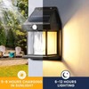 Solar Motion Sensor Wall Light, Outdoor Security Sconce with Zero
