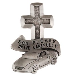 Son Please Drive Carefully Auto Visor Clip Made in the USA