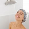 100 Pcs Disposable Shower Caps - Unisex Multipurpose Plastic Waterproof