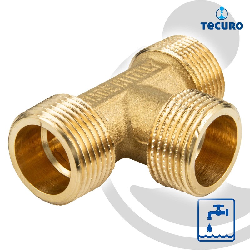 tecuro CW617N T-piece on all sides male thread G 1/2