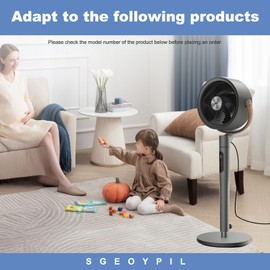 24V Charger Compatible with Dreo Pedestal Fan DR-HAF003S Smart Air Circulator PolyFan 513S Quiet Standing Fan for Home Bedroom Replacement Power Supply Adapter Cord Cable