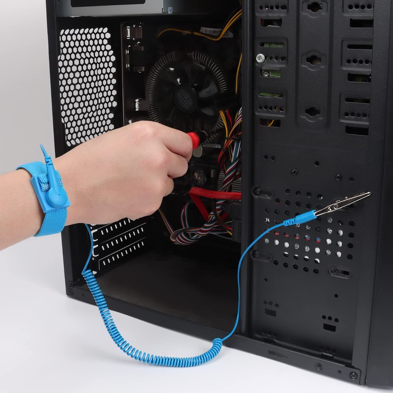 STREBITO Anti Static Wrist Strap, 11" Antistatic Wrist Band Grounding