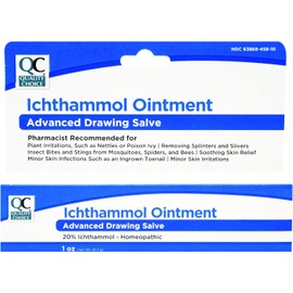 Quality Choice Ichthammol Ointment 20%, Advanced Drawing Salve, Soothing Skin Relief for Plant Irritations, Splinter, Slivers, Acne, Boils, Ingrown Hairs & Nails,Bug Bites & Stings, 1oz Tube