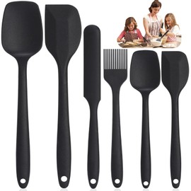 Esptulas Silicona 6 Juegos Utensilios Cocina de Silicona - Paleta Utensilios Cocina Goma Resistente al Calor y Antiadherente,Sin BPA,No Txico,para... 