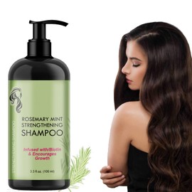 Rosmarin Shampoo für die Haare, Haarshampoo, Bio Shampoo mit Rosmarin, Feuchtigkeitsspendendes und Entwirrendes Shampoo, Pflegt die Kopfhaut, Stimuliert das Haarwachstum, 100ML