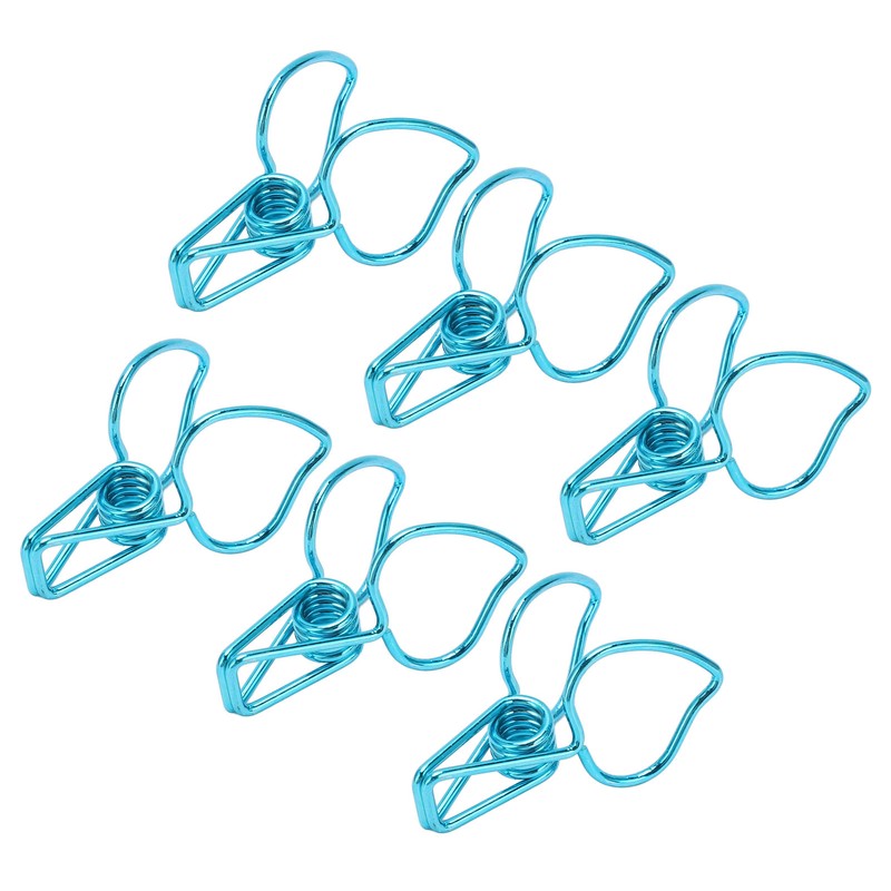 100pcs Binder Clips Cute Cartoon Peach Shape Metal Hollow Tail