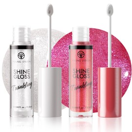 YOUNG VISION Shimmering Lip Gloss – Glossy Finish with Pearl-Like Particles, Non-Sticky and Hydrating, Perfect for Layering or Wearing Alone, Smooth Shine for Long-Lasting Comfort