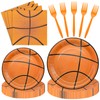 96 Pieces Basketball Themed Tableware Set - Sports Fan Disposable