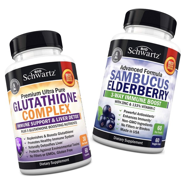 BioSchwartz Glutathione Complex with Milk Thistle Extract, Vitamin C &