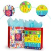 2-Pack 12.6" Large Happy Birthday Gift Bags for Birthday Party