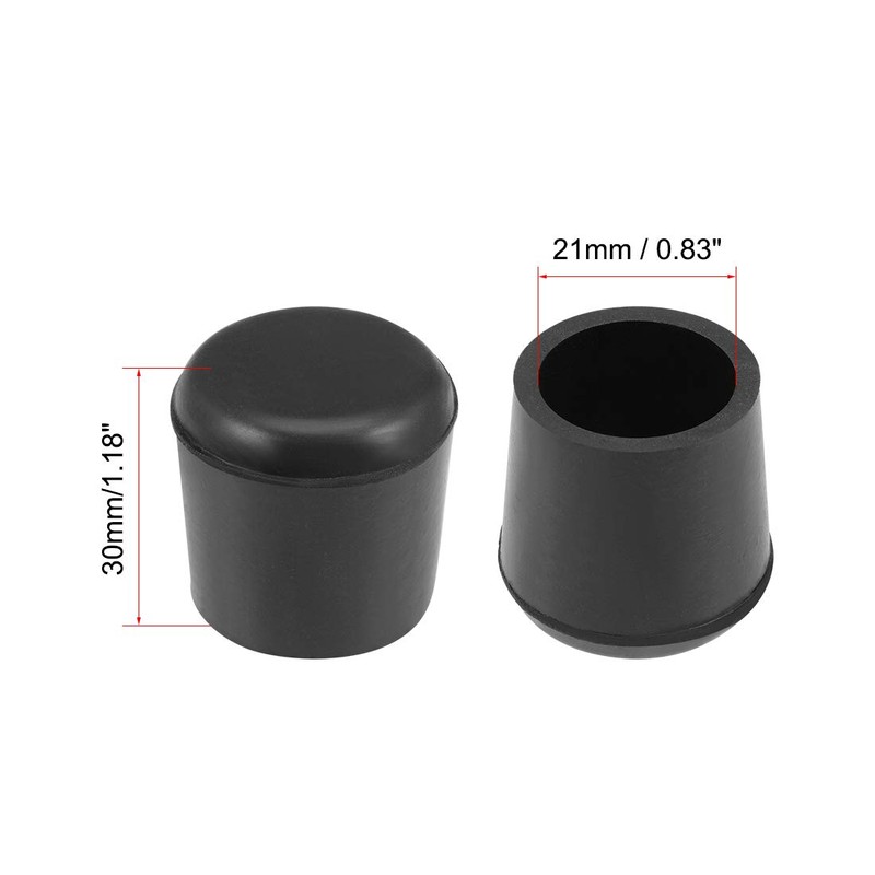 sourcing map Rubber Furniture Caps 21mm Inner Diameter Round Table