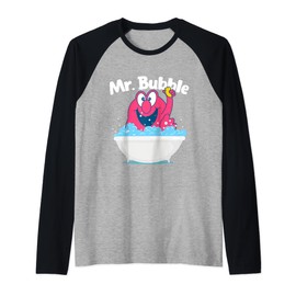 Mr. Bubble - Bubble Bath Hot Tub Wellness Bathtub Raglan Baseball Tee