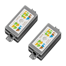 FGB Cat6 Junction Box, Shielded Punch Down Junction Box Type for RJ45 Cat6/Cat5E/Cat5 Ethernet Cables, 2-Pack