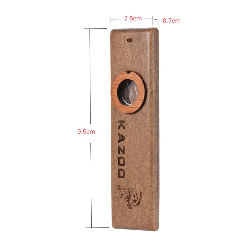 Wooden Kazoo Musical Instrument Ukulele Guitar Partner Wood Harmonica with