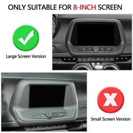 RAZPOY for Camaro Carbon Fiber Interior Trim Kit, 6PCS Gear Shift Panel Trim 8-Inch Large Navigation Screen Radio Cover Compatible with 2017-2023 Chevy Camaro Accessories (8" Large Screen)