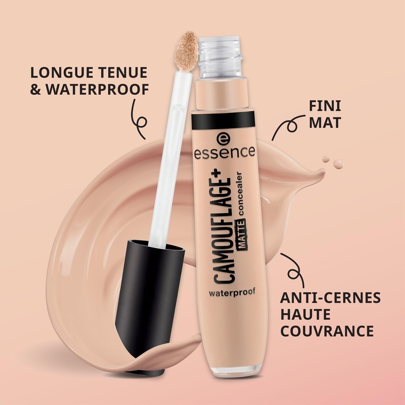 essence CAMOUFLAGE+ MATTE concealer, longlasting, mattifying, covering, matte (8ml)