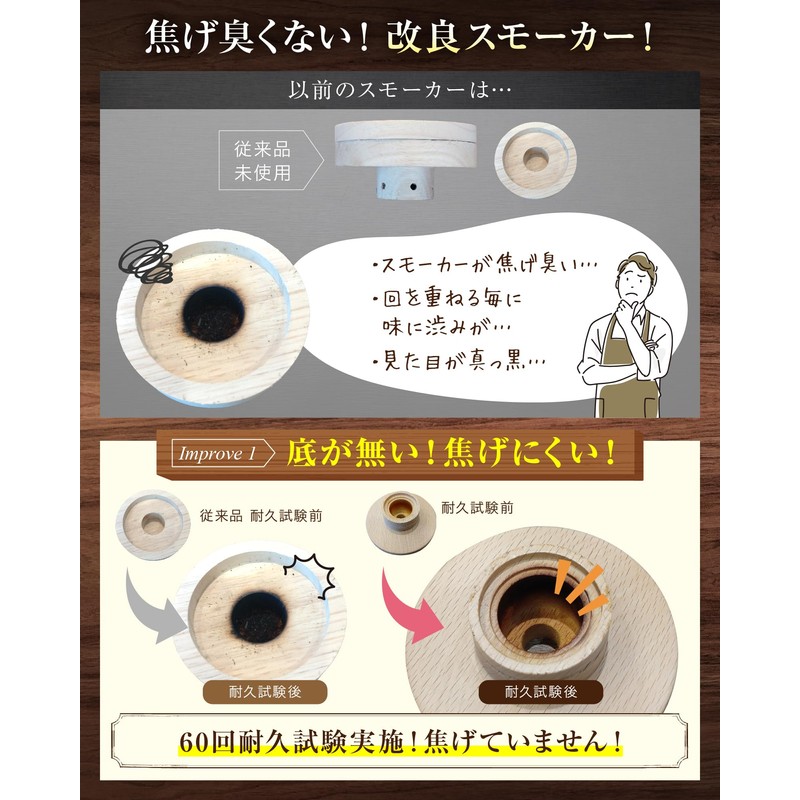 VEGAHOPE 燻製器 家庭用 [ウイスキープロ推奨] 焦げない改良設計 カクテル スモーカー グラストップ ウイスキー 父の日