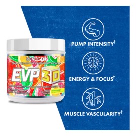 Preentreno Evogen EVP 3D Citrus Candy 500g Sin Gluten Deportivo