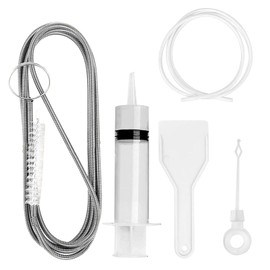 Fridge Dredger and Cleaning Set, 5 Pcs Fridge Drain Hole Cleaning Tool, Fridge Emptying Dredger and Cleaning Set, Fridge Cleaning Syringe Kit for Refrigerator Cleaning, Kitchen Drain Hole Remover