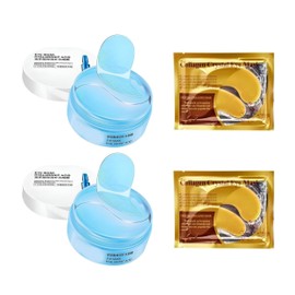 120 Parches Ojos Acido Hialuronico + 2 Pares de Parches Oro 24k, Mascarilla Para Ojeras Y Bolsas de Ojos, Hidrogel Anti Arrugas, Lineas De Expresion, Hinchazon, Parches Para Contorno Ojo Humectante, Optigel, Eye Patches, 160G