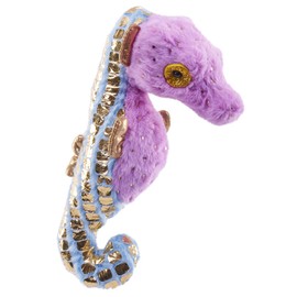 Wild Republic Foilkins Junior, Purple Seahorse, Stuffed Animal, 6 inches, Gift for Kids, Plush Toy, Fill is Spun Recycled Water Bottles