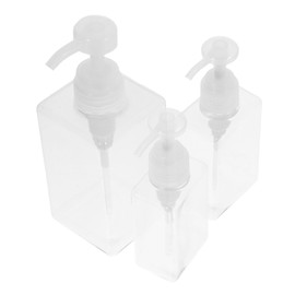 BIUDECO 3pcs Travel Soap Dispenser Set Transparent Bottles for Shampoo Lotion Conditioner Travel Containers for Bathroom and Kitchen Compact