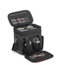 Trunab Double-Layer Carrying Case Compatible with Jackery Portable Power Station Explorer 1000, Battery Case with Waterproof Bottom and Upper Compartment for Charging Accessories