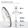 13 In Glass Lid for Frying Pan, Tempered Replacement Cover