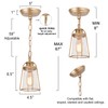 KSANA Gold Pendant Lighting, Mini Modern Hanging Light Fixture with