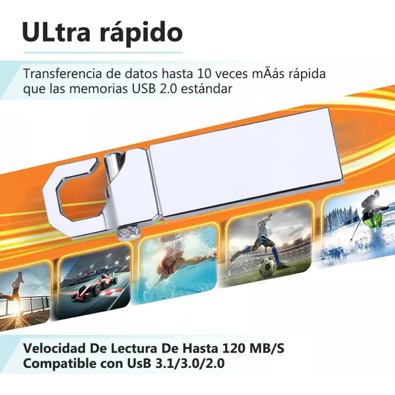 Unidad Flash 3.1 (2000 Gb) De Alta Velocidad Con Memoria
