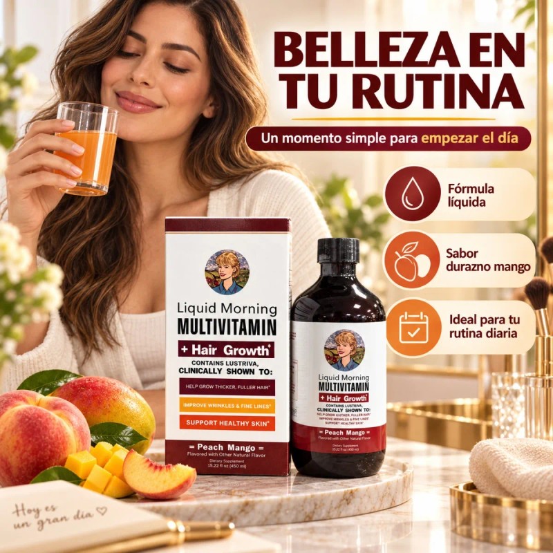 Multivitamínico Líquido Sabor Durazno Mango Bienestar Diario