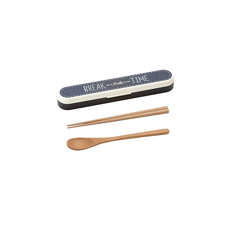 Nakano MM-583 Chopsticks and Spoon Combination Set, Navy, Approx. Width