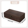 Wooden Lockable Cash Box with 20 PCS Banknotes Top-Insert Holders,