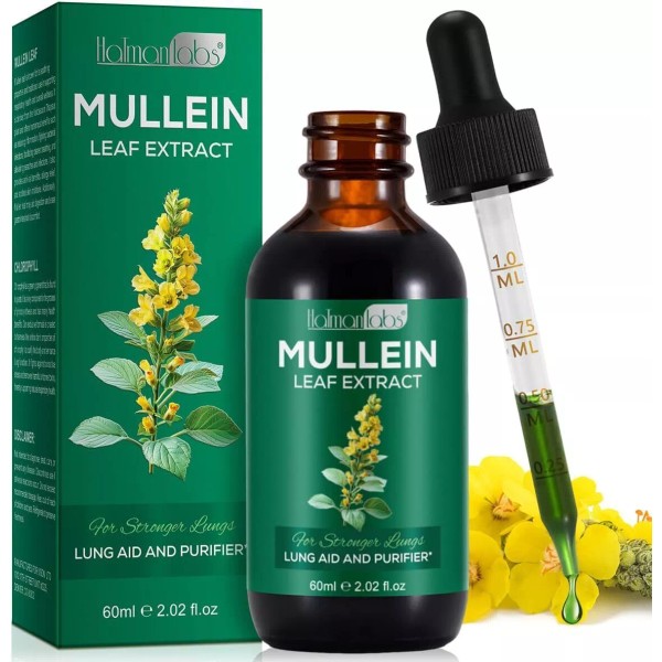 Mullein Drops for Lungs - Mullein Leaf Extract with Chlorophyll