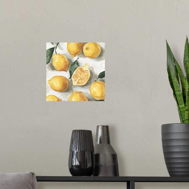 Fresh Lemons I Wall Decal, Lemons and Limes Artwork