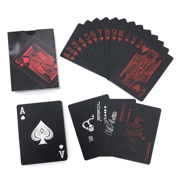 SAMCOS 54 PCS Plastic Magic Playing Cards Breakproof Waterproof Non-Fade