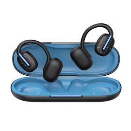 Wireless Ear Clip Open Ear Headphone Ultra Long Endurance Bluetooth 5.3 Open Ear Waterproof Long Battery Life Air Conduction Sweat Resistance Blue