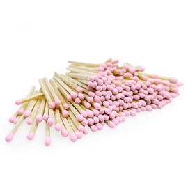 2" Light Pink Tip Safety Matches | Set of 200+ Bulk Artisan Matchsticks with Striker Stickers by Thankful Greetings | Decorative & Unique Candle Lighting, Home Decor, Wedding Giveaways, & Events
