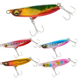 KOKO Lures KK-FJ Flounder Metal Jig Set, 1.1 oz (32 g), 1.4 oz (40 g), Blue Metal Jig, Lure, Sea Bass, Surf