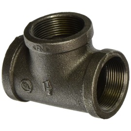 LDR 310 T-112 Tee, 1-1/2-Inch, Black Malleable Iron