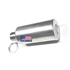 ARSPORT Short Muffler 304 Stainless Steel, 3/4 NPT thread, Spark arrestor. Predator 212, 224cc, GX160, GX200, Generator, minibike, Gokarts, Mud motors, Surface motors.