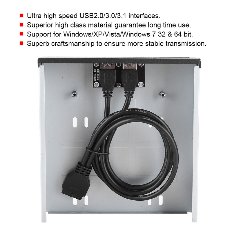 Optical Drive Front Panel for Expansion Card 2 Port USB2.0/3.0/3.1